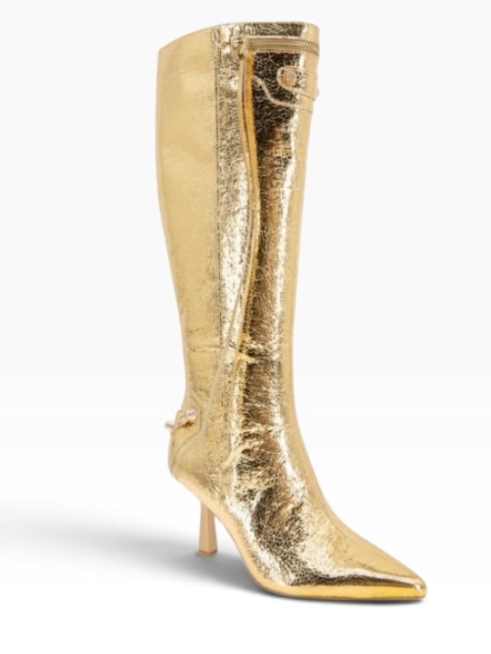 Women's BCBGeneration Irina Knee Boot, Gold Size 6 - NWB